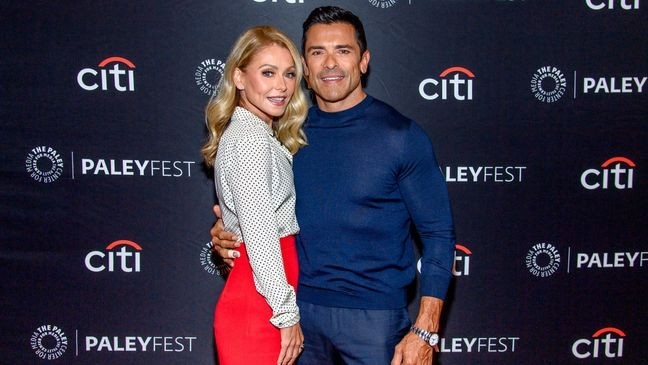 NEW YORK, NEW YORK - OCTOBER 11: Kelly Ripa and Mark Consuelos attend "Live with Kelly and Mark" at PaleyFest NY 2023 at The Paley Museum on October 11, 2023 in New York City. (Photo by Roy Rochlin/Getty Images)