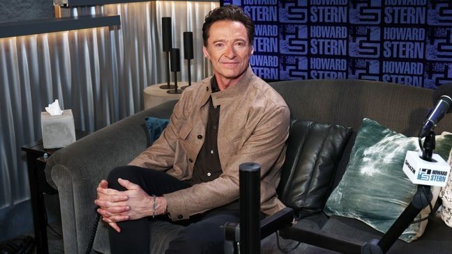 NEW YORK, NEW YORK - DECEMBER 10: Hugh Jackman appears on SiriusXM's 'The Howard Stern Show' at SiriusXM Studios on December 10, 2025 in New York City. (Photo by Cindy Ord/Getty Images for SiriusXM)