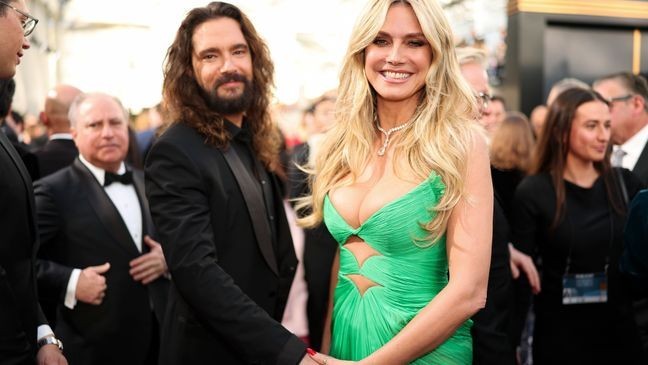 Heidi Klum doesn't really care what anyone has to say about her marriage to Tom Kaulitz, who is 17 years younger than her. (Photo by Christopher Polk/GG2025/Penske Media via Getty Images)