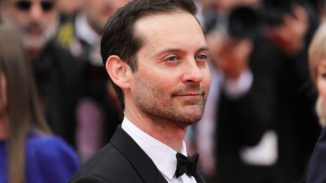 CANNES, FRANCE - MAY 20: Tobey Maguire attends the "Killers Of The Flower Moon" red carpet during the 76th annual Cannes film festival at Palais des Festivals on May 20, 2023 in Cannes, France. (Photo by Neilson Barnard/Getty Images)