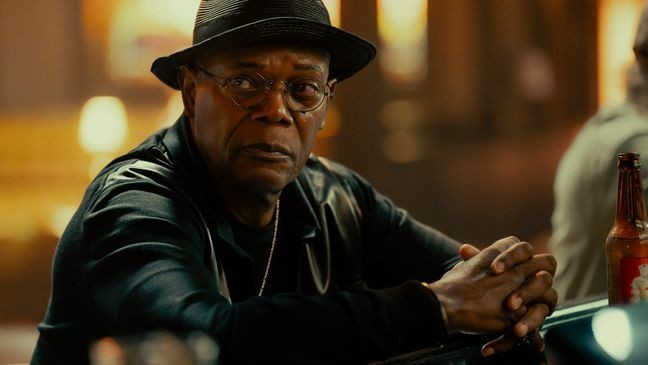 Samuel L. Jackson as Russell Lee Washington Jr. in the Paramount+ original series TULSA KING. Photo Credit: Brian Douglas/Paramount+. ©2025 Viacom International Inc. All Rights Reserved.