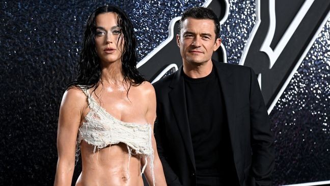 (L-R) Katy Perry and Orlando Bloom attend the 2024 MTV Video Music Awards on September 11, 2024 in New York. (Credit: Noam Galai/Getty)
