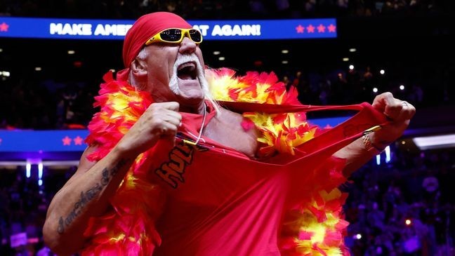 Hogan made a name for himself in the wrestling world. (Photo by Anna Moneymaker/Getty Images)