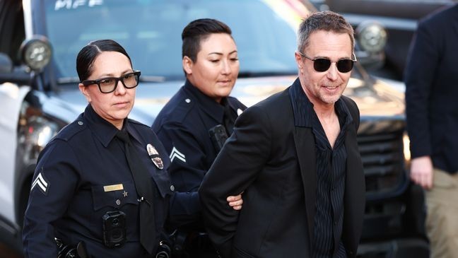 Sam Rockwell at "The Bad Guys 2" Los Angeles Premiere held at the TCL Chinese Theatre on July 23, 2025 in Los Angeles, California. (Photo by Christopher Polk/Variety via Getty Images)