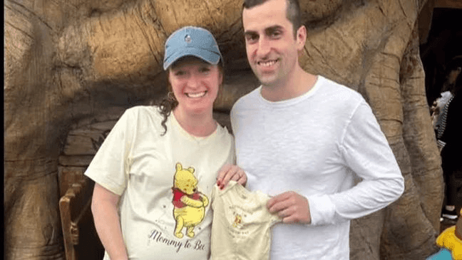 Olivia Jaquith and husband Tyn at Disney World in February{p}{br}{/p}