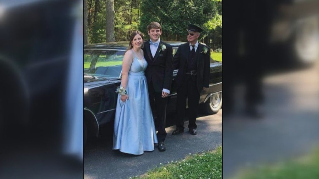 Riley Scott, who's a senior at North Kingstown High School, showed up to prom in style thanks to the kindness of her coworker turned friend, Ronald Sullman. (Submitted photo)