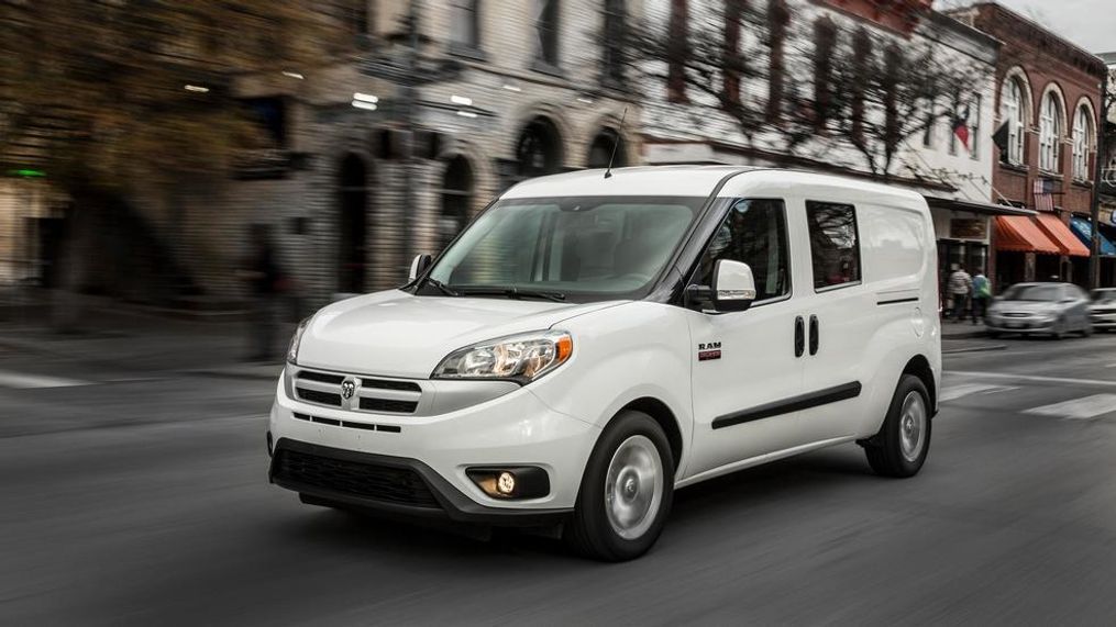 Fiat Chrysler is recalling over 110,000 vans in North America because cooling fan motors can overheat and cause fires. Pictured: 2015 Ram ProMaster City Tradesman SLT. (Image courtesy of Fiat Chrysler Automobiles)