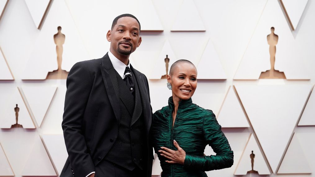 FILE - Will Smith, left, and Jada Pinkett Smith arrive at the Oscars on Sunday, March 27, 2022, at the Dolby Theatre in Los Angeles. (AP Photo/Jae C. Hong, File)