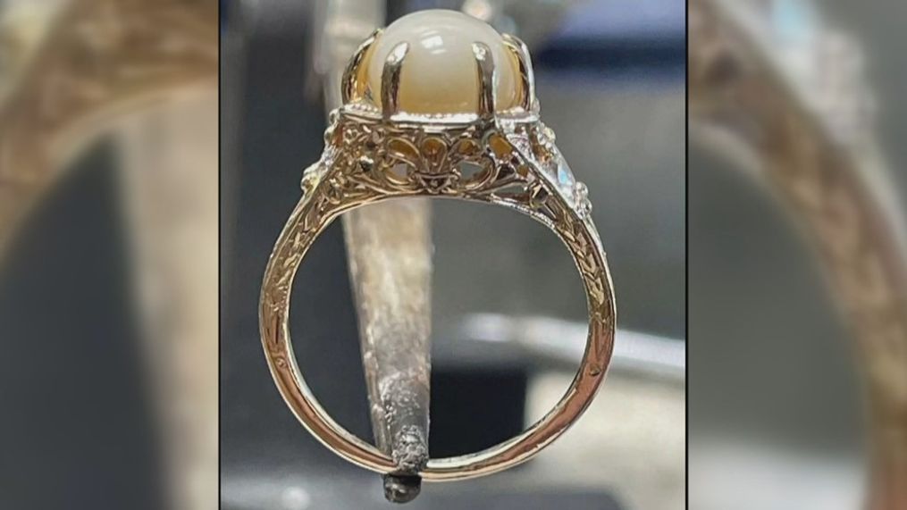 Pearl ring that Sandra Sikorski had made. (WJAR)