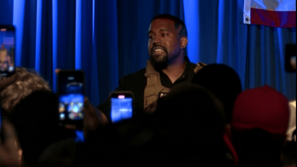 Kanye West at first presidential campaign rally (Photo: CNN Newsource)