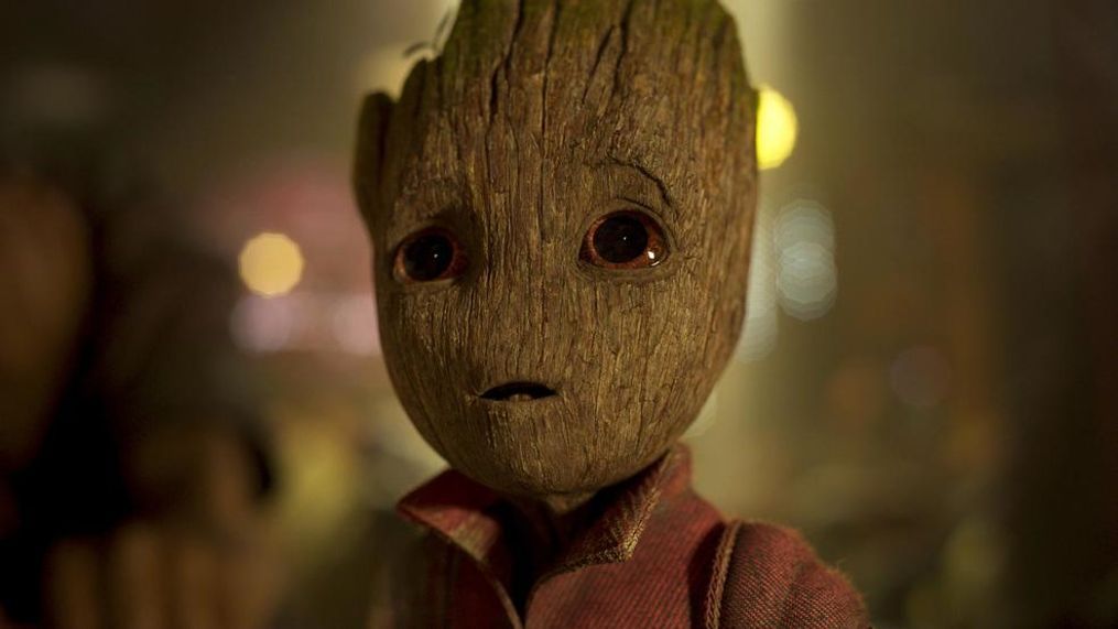 This image released by Disney-Marvel shows the character Groot, voiced by Vin Diesel,  in a scene from, "Guardians Of The Galaxy Vol. 2." (Disney-Marvel via AP)