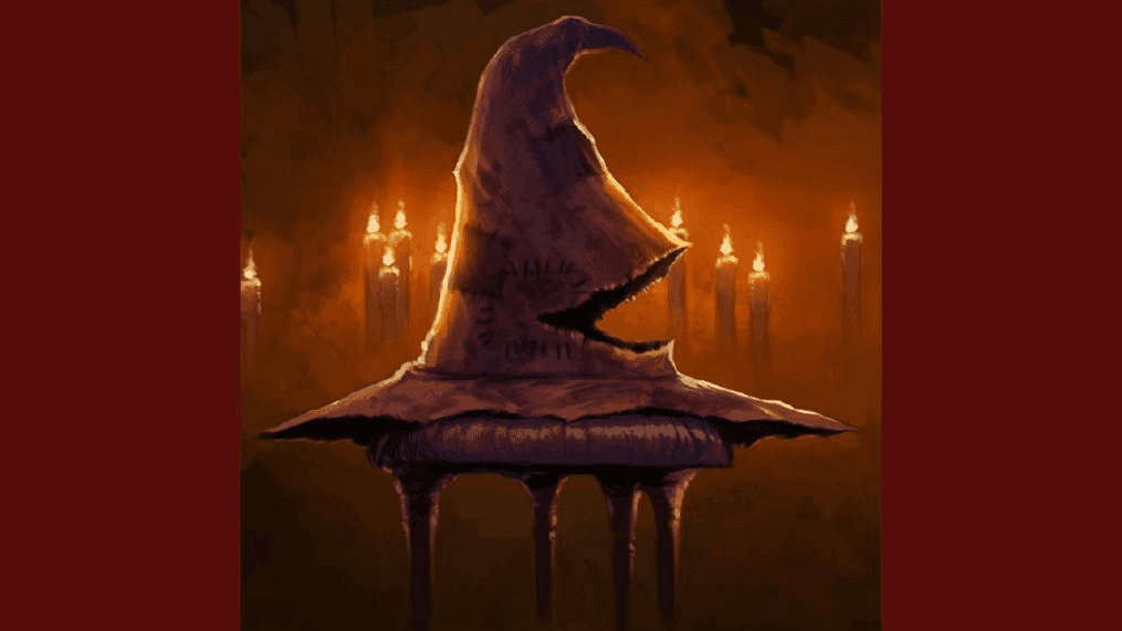 An illustration of the Sorting Hat from the Harry Potter novels. (© Pottermore Limited)