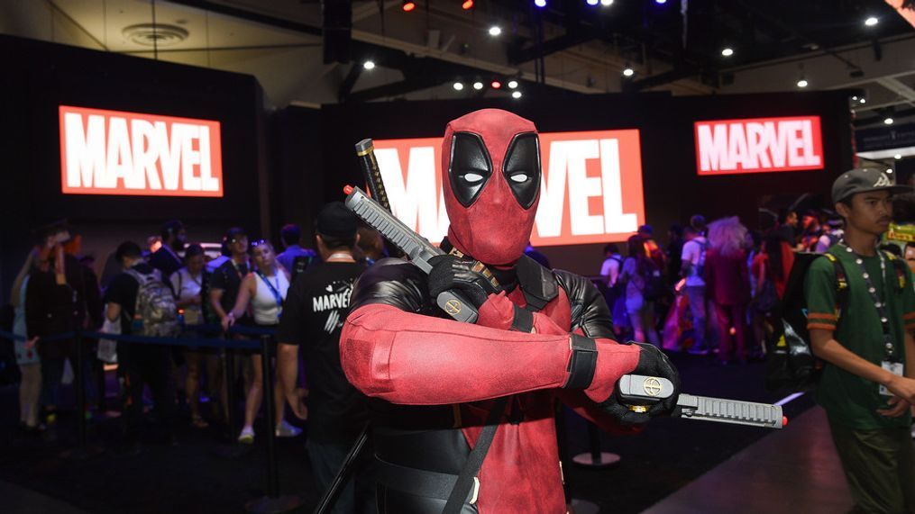 Jesus Rodriquez dressed as Deadpool poses at Comic-Con International on Thursday, July 25, 2024, in San Diego. (Photo by Richard Shotwell/Invision/AP)