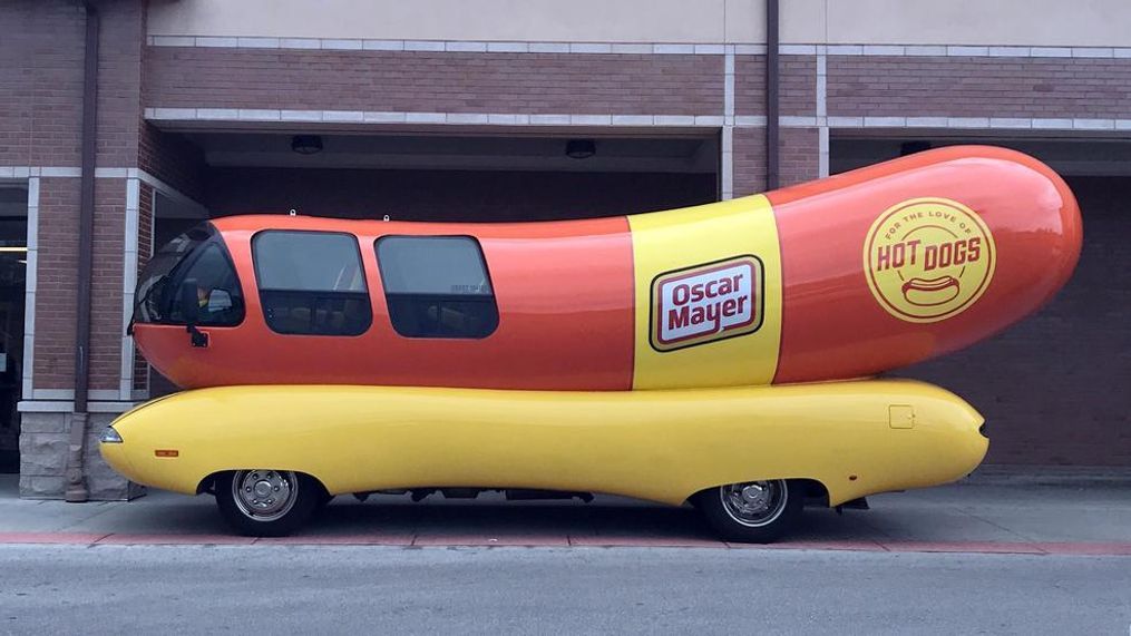 The Oscar Mayer Wienermobile is in the Windy City and ready for its first overnight guests. (Sinclair Broadcast Group / Jill Ciminillo)