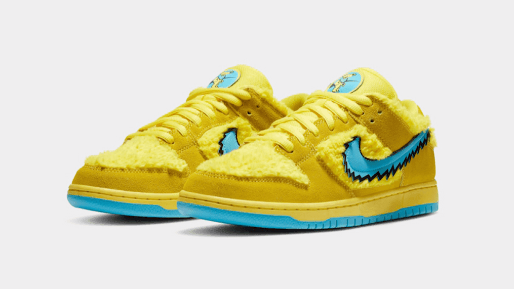 {p}A touch of bold yellow, green and orange: Nike teams up with the Grateful Dead for a shoe called the "Nike SB Dunk Low Grateful Dead." (Photo: Nike via CNN Newsource){br}{/p}