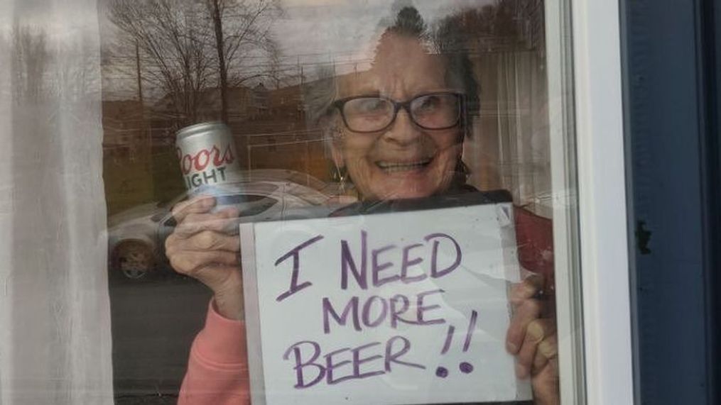 10 cases of beer dropped off for 93-year-old who went viral with beer sign{&nbsp;} (Sinclair Broadcast Group){&nbsp;}