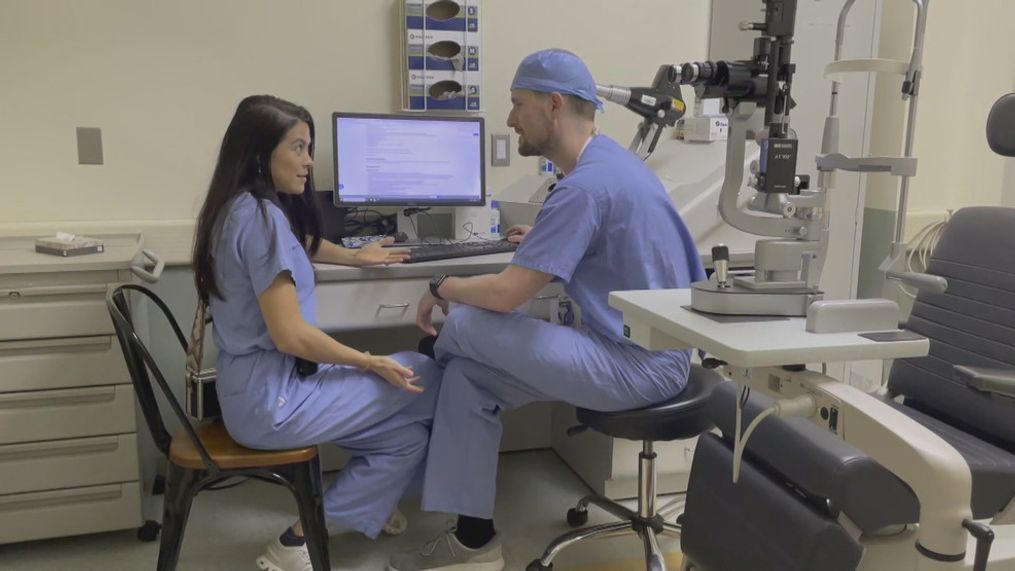 Dr. Palmer Feibelman and Dr. Carolina Chiou working together at Rhode Island Hospital. (WJAR)