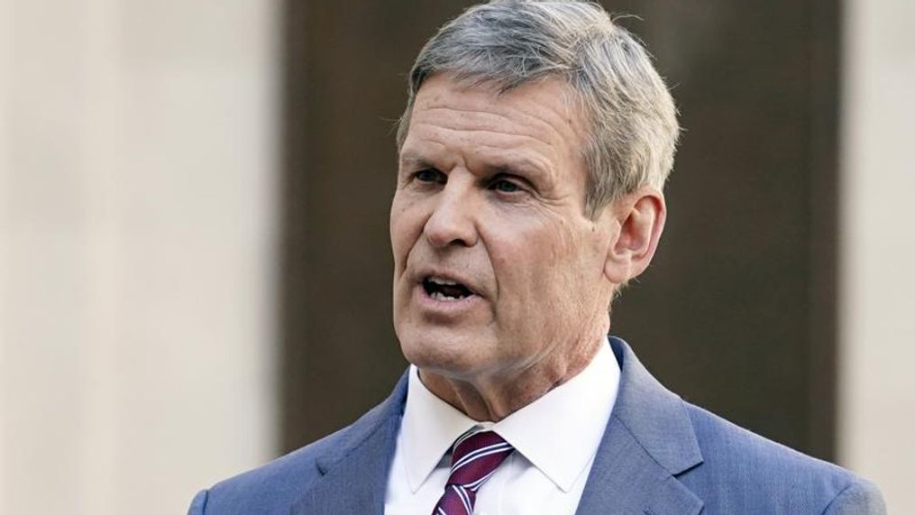 FILE - In this Jan. 19, 2021, file photo, Tennessee Gov. Bill Lee answers questions after he spoke to a joint session of the legislature at the start of a special session on education in Nashville, Tenn. (AP Photo/Mark Humphrey, File)