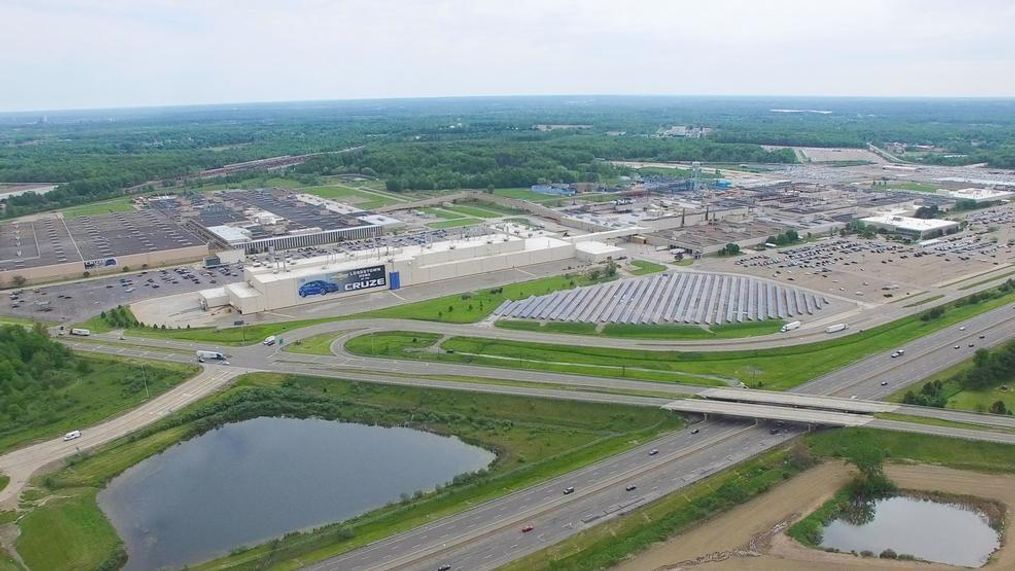 An aerial view of the Lordstown Assembly Plant circa 2017. (Image courtesy of General Motors)