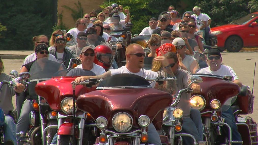 "Harleys Against Heroin" riders roar against drug abuse for 10th year in Cincinnati. (WKRC)