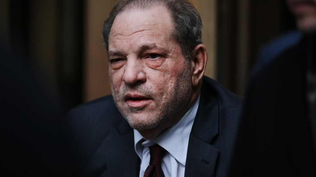 FILE -{&nbsp;} Harvey Weinstein exits a Manhattan court house as a jury continues with deliberations in his trial on February 20, 2020 in New York City. (Photo by Spencer Platt/Getty Images)