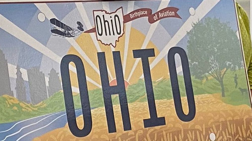 Governor Mike DeWine unveiled the new Ohio license plate design on Thursday. (WSYX){&nbsp;}