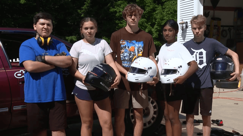 Pictured from left to right: Louis Papera, Alice Hudson, Harrison Mitchell, Sridula Senthil and Elijah Klee, seen here in an Aug. 3, 2023, photo. (WPBN/WGTU){p}{/p}