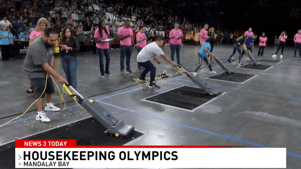 The annual Las Vegas Housekeeping Olympics returned to town on Wednesday to recognize those working in the hospitality industry.