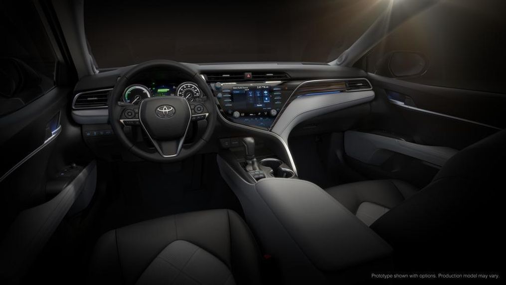 Toyota's new Linux-based infotainment system will debut on the 2018 Toyota Camry. Pictured: The 2018 Toyota Camry Hybrid (Image courtesy of Toyota Motor Sales USA)