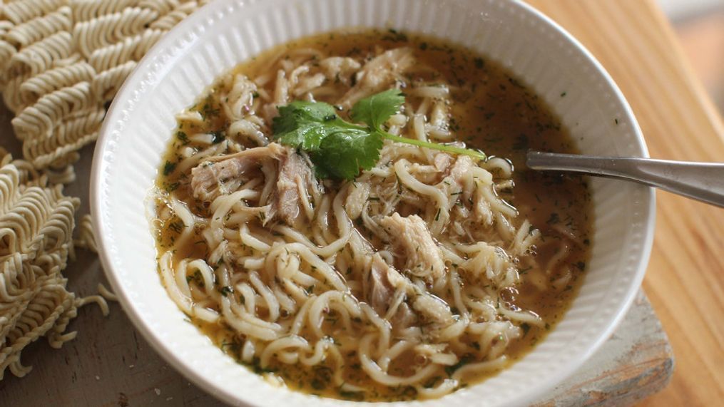 FILE – This Nov. 30, 2015 photo shows chicken ramen noodle soup in Concord, N.H. (AP Photo/Matthew Mead)