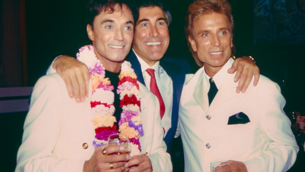 10/2/1994 Roy Horn, Steve Wynn and Siegfried Fischbacher at a surprise birthday party for Roy at the Mirage. Photo/ Las Vegas News BureauSiegfried & Roy