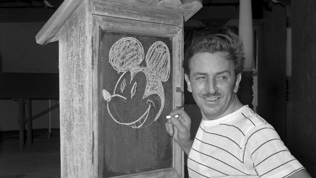 FILE - Walt Disney, creator of Mickey Mouse, poses for a photo at the Pancoast Hotel, Aug. 13, 1941, in Miami, Fla. (AP Photo, File)