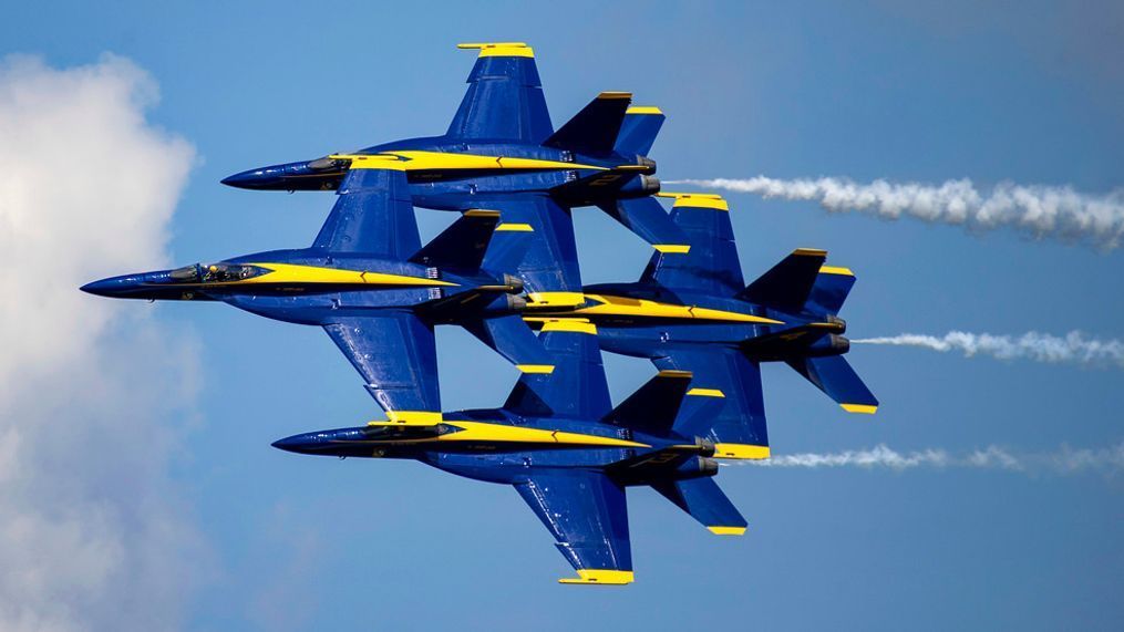 This image released by Amazon Prime shows a scene from the documentary "The Blue Angels." (Amazon Prime via AP)