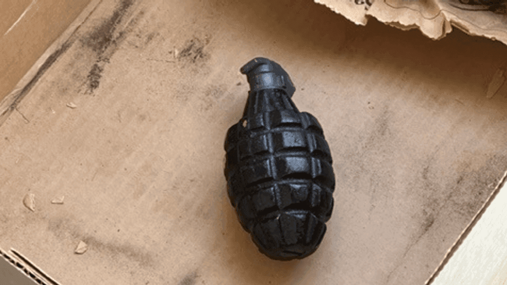 Bomb squad retrieves live military hand grenade in California woman's home (Photo: Bakersfield Police Department){&nbsp;}