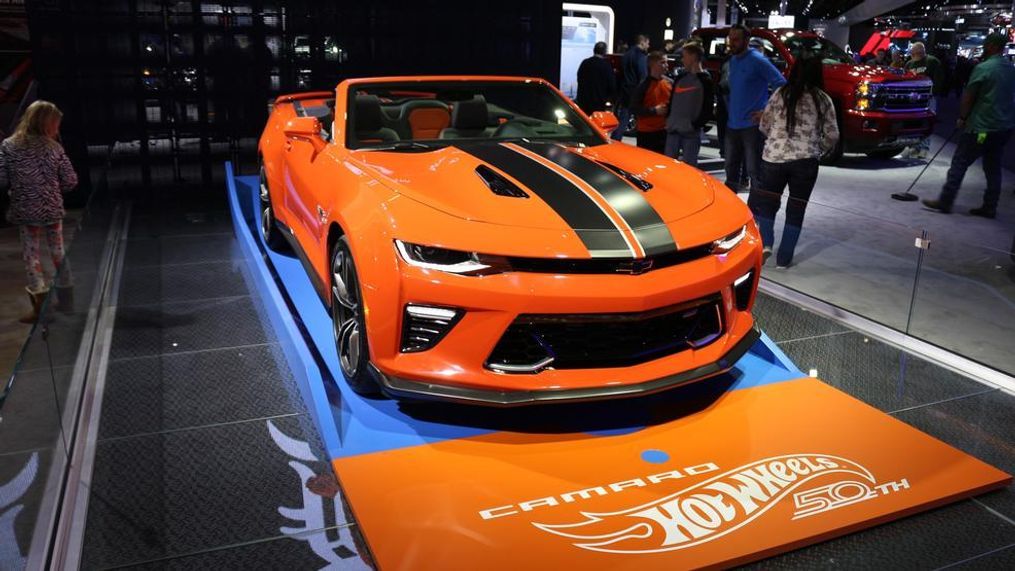 2018 Camaro Hot Wheels 50th Anniversary Edition on display at the North American International Auto Show in Detroit.{&nbsp;} {&nbsp;}Photo: Mike Woolfolk{p}{/p}