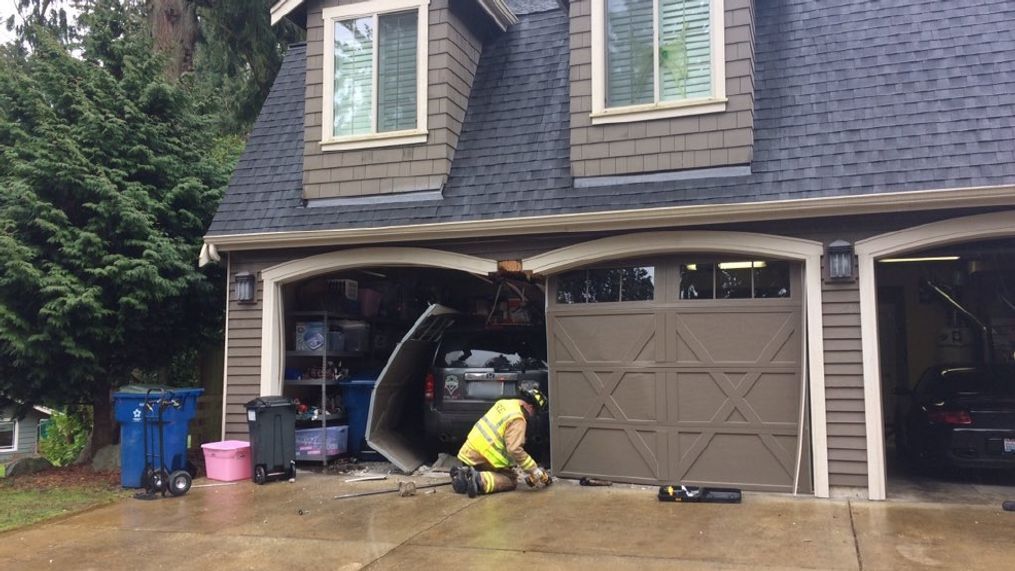 A 15-year-old driver in Edmonds, Wash. caused quite a bit of damage Saturday, March 11, 2017 while driving with his mother. (Edmonds Police Department)