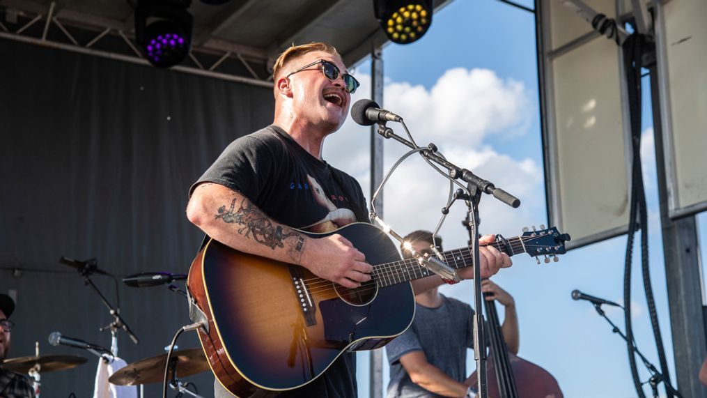 FILE - Zach Bryan performs at the Railbird Music Festival on Sunday, Aug. 29, 2021, in Lexington, Ky. (Photo by Amy Harris/Invision/AP, File)