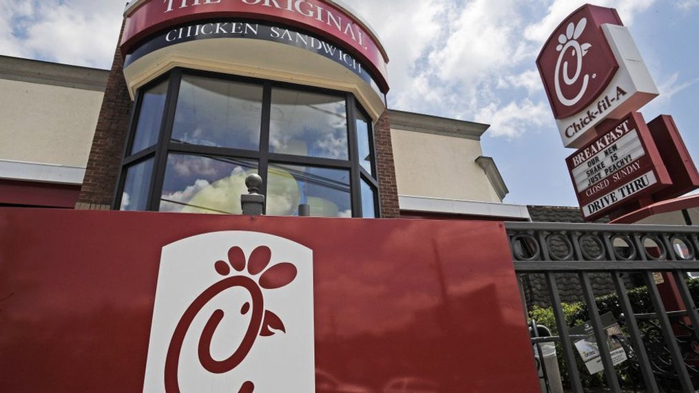 {p}FILE - This July 19, 2012, file photo shows a Chick-fil-A fast food restaurant in Atlanta. (AP Photo/Mike Stewart, File){/p}