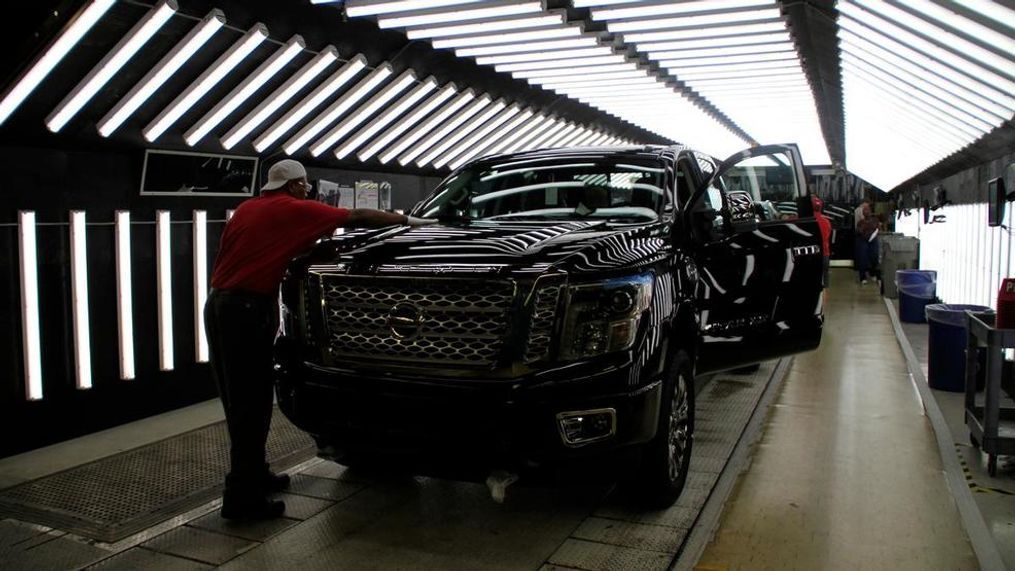 The Canton Vehicle Assembly Plant builds the Nissan Titan XD (pictured in a 2015 file photo) as well as the NV Cargo and passenger vans, Frontier, Altima and Murano. (Image courtesy of Nissan North America)