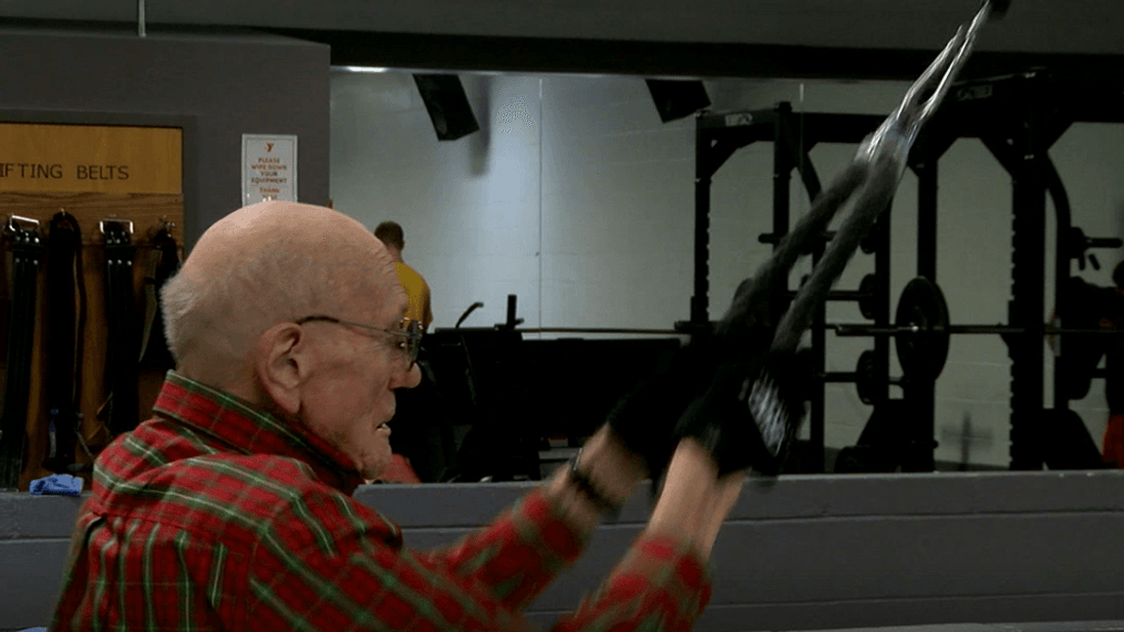 John Cochran working out in Kearney on Feb. 4th, 2021. (Photo: KHGI)