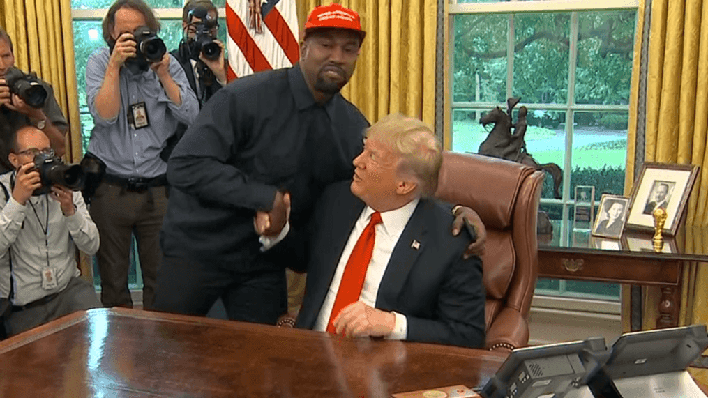 Kanye West meets with President Donald Trump at the White House on Oct. 11, 2018. (CNN Newsource)