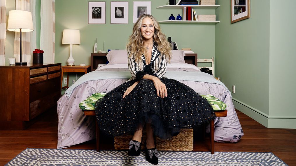 Sarah Jessica Parker, known for her role as the unlucky-in-love advice columnist, will host an Airbnb at a recreation of the character's apartment for two nights in November. (Credit Tara Rice via Airbnb)