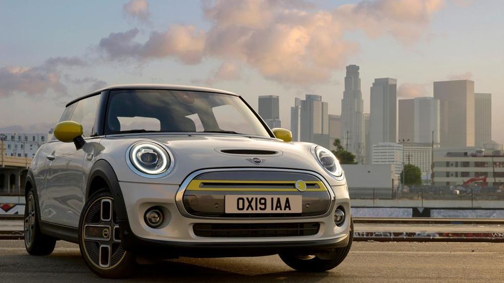 The all-electric, three-door Cooper hatchback{&nbsp;}is powered by electric motors that make 181 horsepower and 199 pound-feet of torque. (Image courtesy of Mini USA)