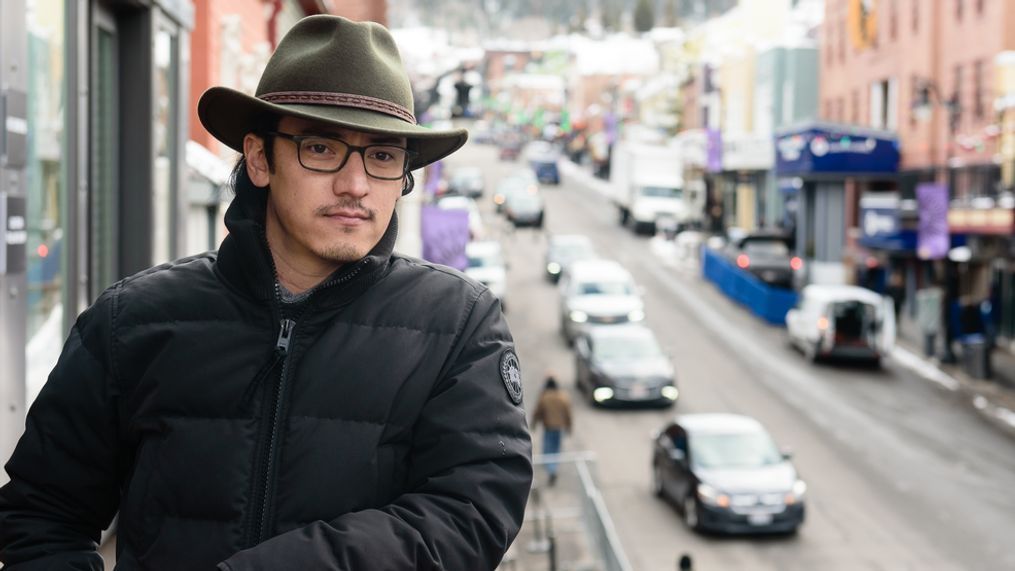 Jeff Orlowski director of the 2020 film "The Social Dilemma," and award winning films "Chasing Ice," and "Chasing Coral," above Park City's Main Street during the Sundance Film Festival. (Photo: Courtesy Whitney Lewis)