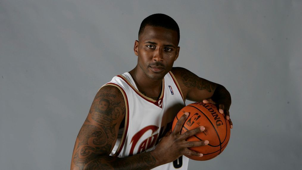 FILE - In this Sept. 29, 2008, file photo, Cleveland Cavaliers' Lorenzen Wright poses at the team's NBA basketball media day in Independence, Ohio. (AP Photo/Mark Duncan, file)