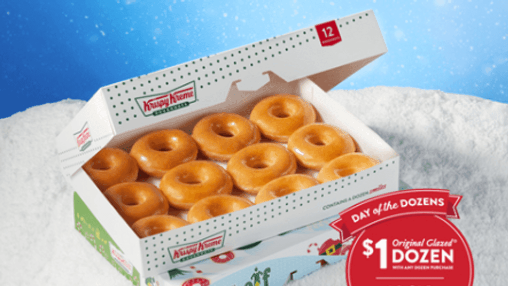 Krispy Kreme's 'Day of the Dozens' deal sweetens up 12/12 with $1 doughnuts (Business Wire){&nbsp;}