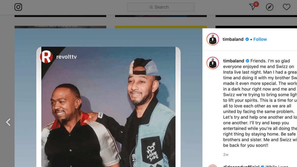 Instagram music battles drawing attention from television networks (Instagram screenshot)