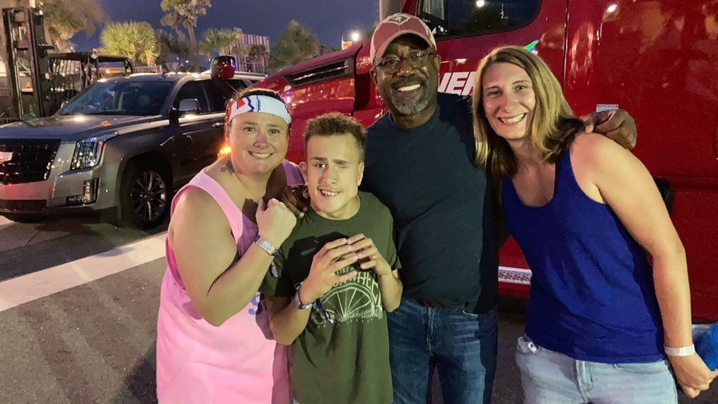 Jeremiah gets to meet Darius Rucker (Credit: Jeremiah Perugini)