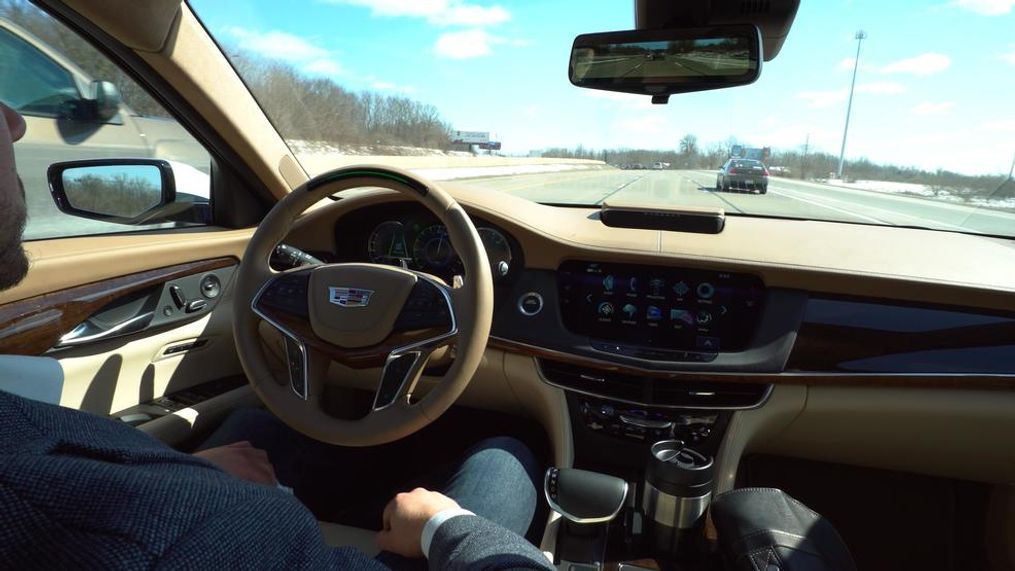 Super Cruise from General Motors allows hands-free driving on highways only with the caveat that your eyes must remain on the road and the driver must be prepared to take over at any time. (Image courtesy of General Motors)