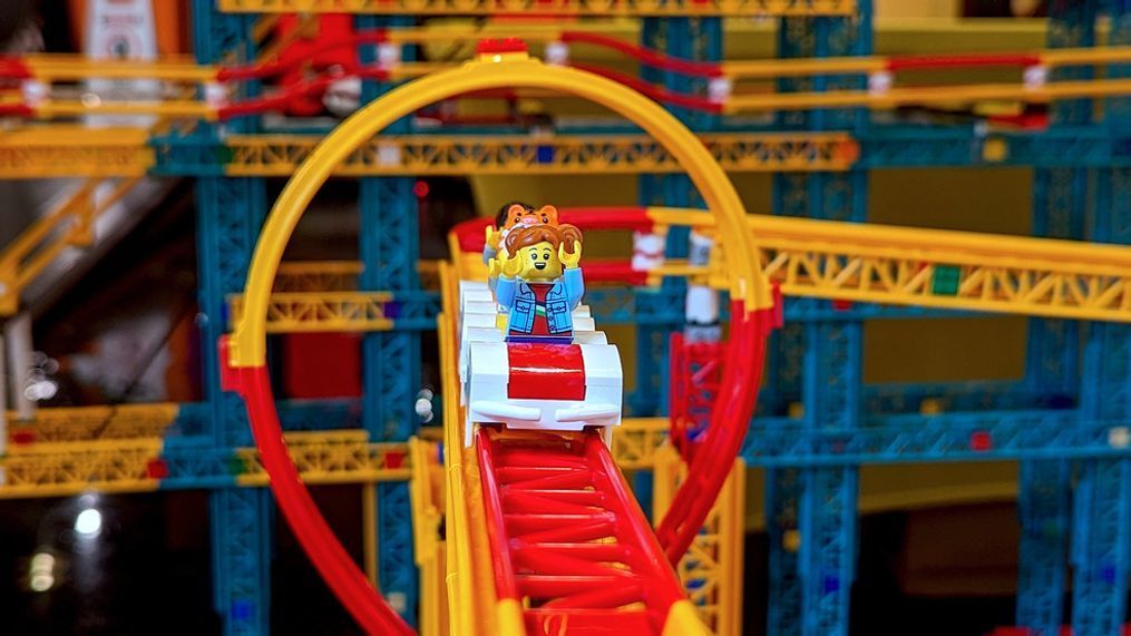 The LEGOLAND Discovery Center in the San Francisco Bay Area now houses a world record-setting LEGO roller coaster. (Photo courtesy of LEGOLAND Discovery Centers, North America)